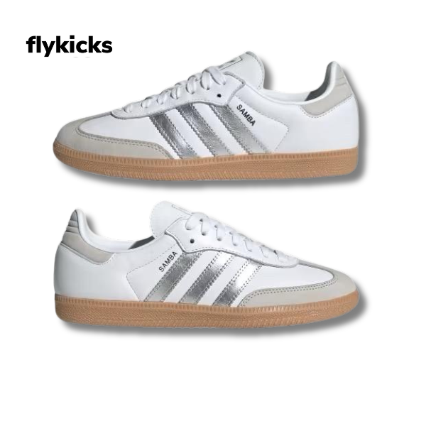 Adiads Samba OG White Silver Metallic Grey Women’s Perfect